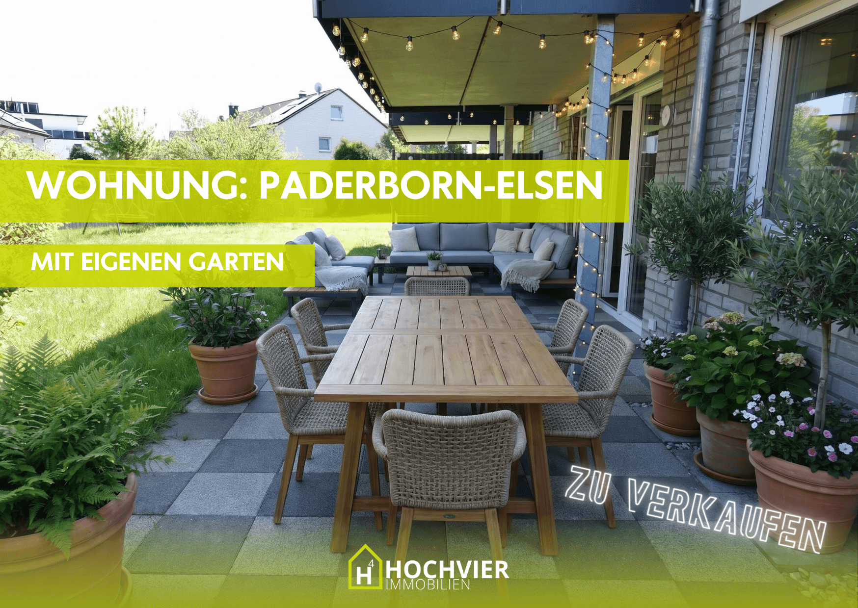 Erdgeschosswohnung mit eigenem Garten in Paderborn-Elsen